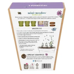 Mini Meadow Seedballs And 3 Bamboo Pots & Saucers -Deals Green4Ever Store pl2000040778 card7 lg