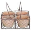 Aged Terracotta Pots - Set Of 4 With Wire Basket