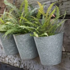 Galvanised Wall Planters - Set Of 3 9 Galvanised Wall Planters - Set Of 3 -Deals Green4Ever Store pr2000027861 card3 lg