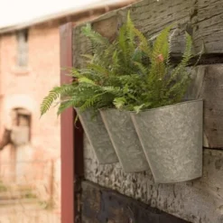 Galvanised Wall Planters - Set Of 3 11 Galvanised Wall Planters - Set Of 3 -Deals Green4Ever Store pr2000027861 card5 lg