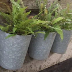 Galvanised Wall Planters - Set Of 3 12 Galvanised Wall Planters - Set Of 3 -Deals Green4Ever Store pr2000027861 card6 lg