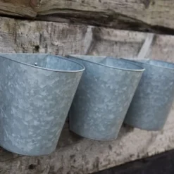 Galvanised Wall Planters - Set Of 3 13 Galvanised Wall Planters - Set Of 3 -Deals Green4Ever Store pr2000027861 card7 lg