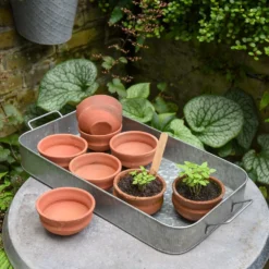 Terracotta Grow Pots - Set Of 8 With Tray -Deals Green4Ever Store pr2000028372 card4 lg