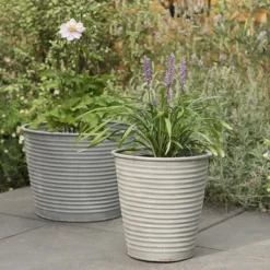 Ribbed Zinc Planter -Deals Green4Ever Store pr2000028781 card4 lg