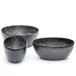 Rough Cast Aluminium Bowl - Charcoal Black 14 Rough Cast Aluminium Bowl - Charcoal Black -Deals Green4Ever Store pr2000028887 card5 lg
