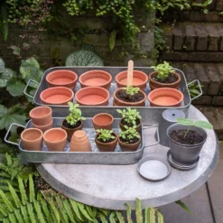 Terracotta Grow Pots - Set Of 10 With Tray -Deals Green4Ever Store pr2000029288 card8 lg