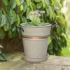 Planter With Copper Belt And Tray