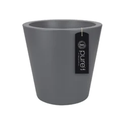 Pure Straight Round Pot Anthracite