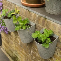 Embossed Wall Planters Antique Zinc - Set Of 3 -Deals Green4Ever Store pr2000032857 card4 lg