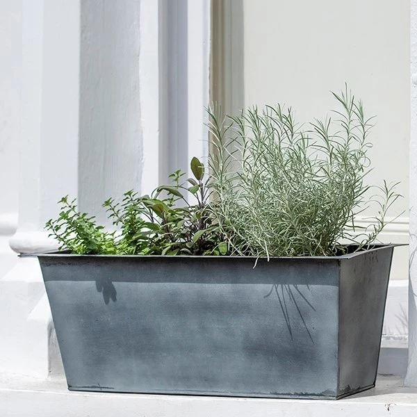 Plant Trough - Aged Zinc 2 Plant Trough - Aged Zinc - Image 2