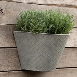 Aged Embossed Wall Planter - Aged Zinc -Deals Green4Ever Store pr2000033942 card4 lg