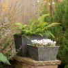 Dark Galvanised Square Planter