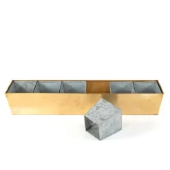 Brass Windowsill Tray With 6 Grow Pods -Deals Green4Ever Store pr2000037506 card4 lg