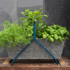 Portable Planting Trough - Tealy Blue Frame