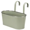 Fence And Balcony Hanging Metal Planter - Sage
