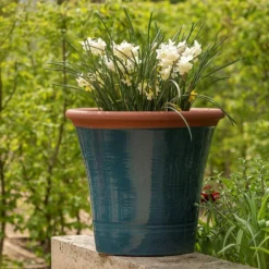 Dark Teal Kitchen Planter