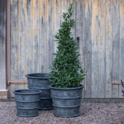 Greystoke Ribbed Planter - Aged Zinc 15 Greystoke Ribbed Planter - Aged Zinc -Deals Green4Ever Store pr2000046295 card6 lg