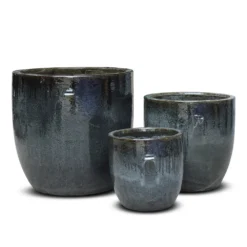 Glazed Ceramic Pot - Misty Black -Deals Green4Ever Store pr2000046301 card4 lg