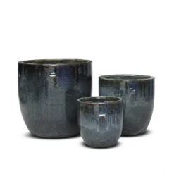 Glazed Ceramic Pot - Misty Black -Deals Green4Ever Store pr2000046301 card6 lg