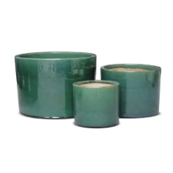 Glazed Ceramic Cylinder Crackle Green -Deals Green4Ever Store pr2000046309 card5 lg