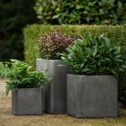 Cement Cube Pot - Waxed -Deals Green4Ever Store pr2000046317 card2 lg