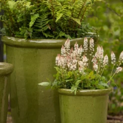 Glazed Ceramic Pot - Green -Deals Green4Ever Store pr2000046324 card4 lg