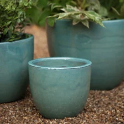 Glazed Terracotta Pot - Reef Blue -Deals Green4Ever Store pr2000046329 card3 lg