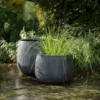 Ripple Bowl Planter - Ash Grey