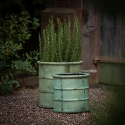 Greenwich Barrel Planter - Verdigris 11 Greenwich Barrel Planter - Verdigris -Deals Green4Ever Store pr2000048731 card2 lg
