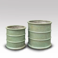 Greenwich Barrel Planter - Verdigris 14 Greenwich Barrel Planter - Verdigris -Deals Green4Ever Store pr2000048731 card5 lg