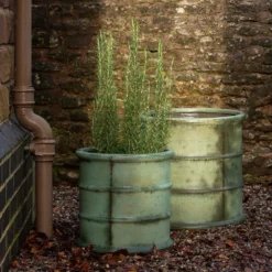 Greenwich Barrel Planter - Verdigris 17 Greenwich Barrel Planter - Verdigris -Deals Green4Ever Store pr2000048731 card8 lg