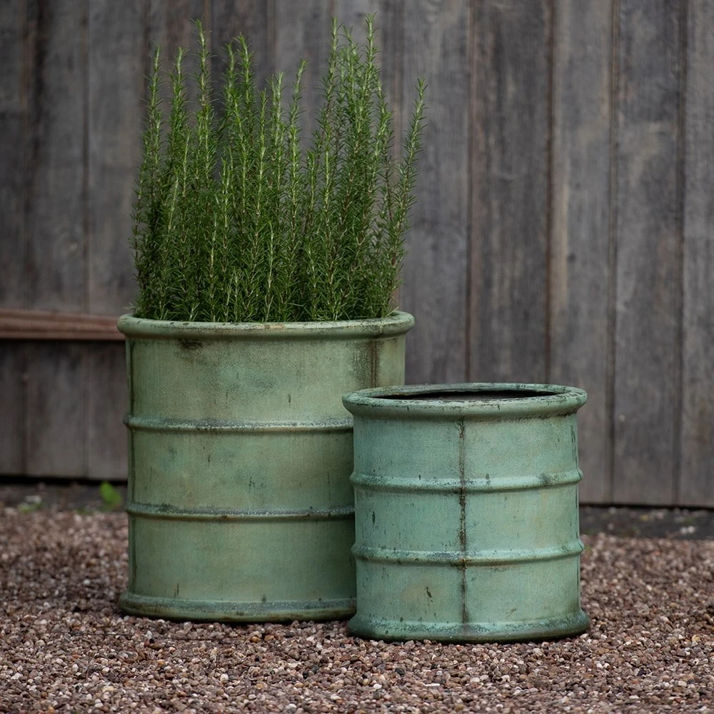 Greenwich Barrel Planter - Verdigris 9 Greenwich Barrel Planter - Verdigris - Image 9
